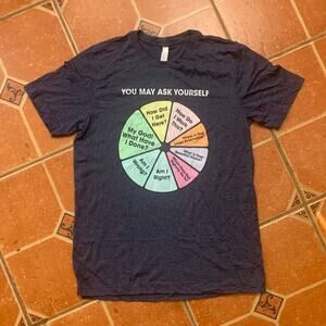 Spin Wheel Life Questions Tee Size L